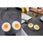 INTIGNIS? Non-Stick Pancake Pan - Multi Hole Mini Pancake Maker, 4 Hole American Style Crepe & Pancake Pan for Perfect Individual Pancakes, Frying